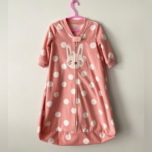 Polka Dot Bunny Fleece Sleep Bag
